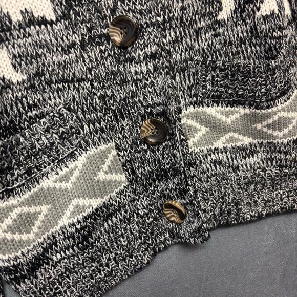 Primark Cowichan Knit Sweater Kids Medium Cardigan Moose Button Down Medium Cozy - Picture 10 of 15